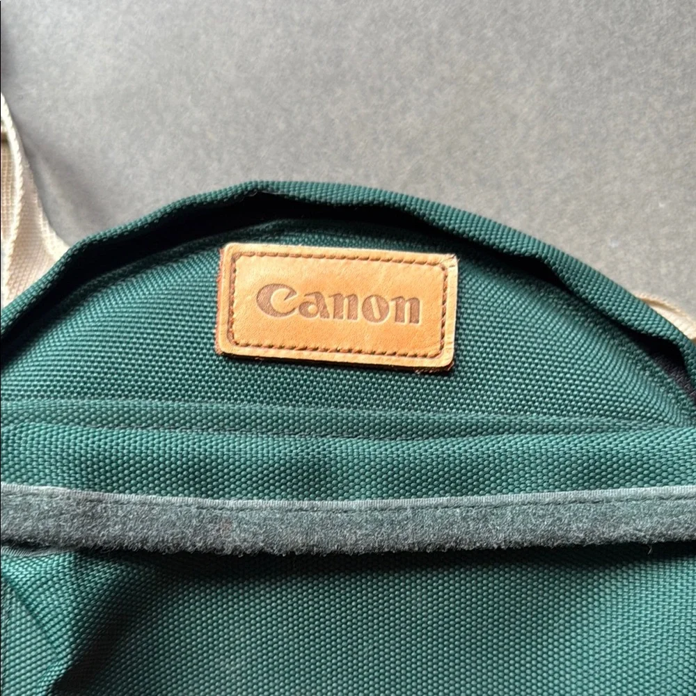 Vintage Canon Camera Professional - Canvas Travel Backpack Green